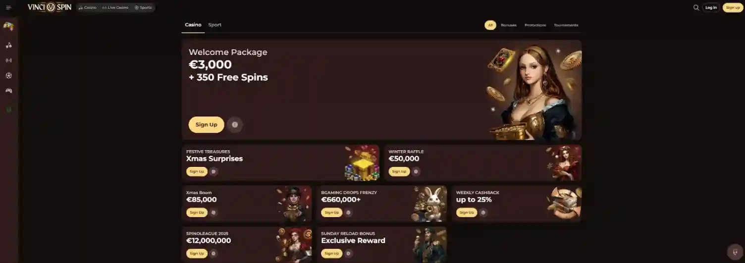 Promociones de VinciSpin Casino