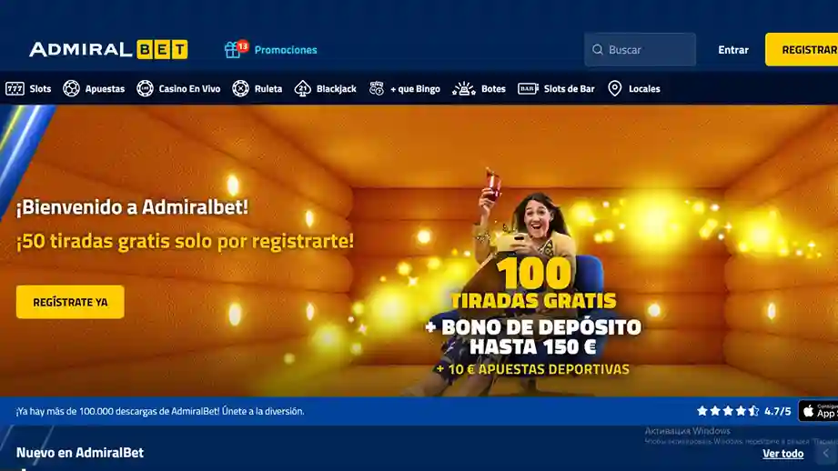 AdmiralBet giros gratis