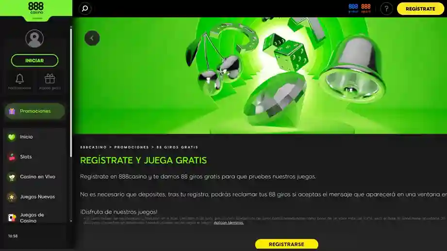 giros grati 888 Casino